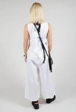 Bread and Butter Jumpsuits^Drop Crotch Jumpsuit with Lettering in White