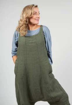 Rundholz Black Label Jumpsuits^Drop Crotch Linen Jumpsuit in Olive