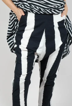 Rundholz Black Label Trousers^Drop Crotch Pull On Trousers in Black Print