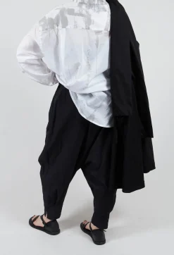Moyuru Trousers^Drop Crotch Trouser in Black