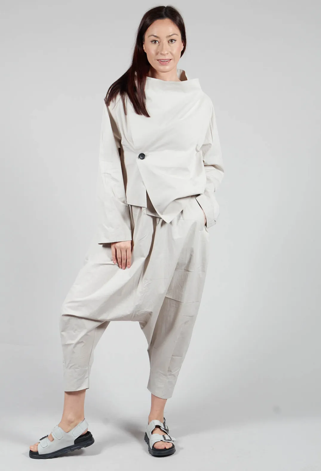Moyuru Trousers^Drop Crotch Trouser in Grey
