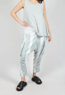 Rundholz Black Label Trousers^Drop Crotch Trousers with Feature Pockets in Grey Print