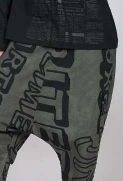 Rundholz Black Label Trousers^Drop Crotch Trousers with Tapered Leg in Camp Big Print