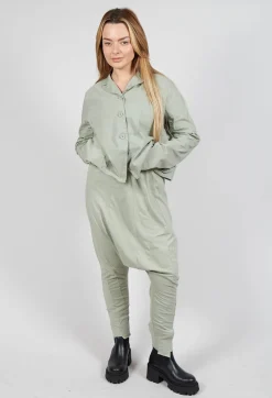 Rundholz Black Label Trousers^Drop Crotch Trousers with Exposed Seams in Defender