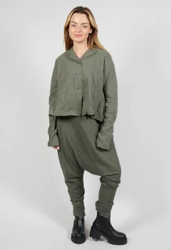 Rundholz Black Label Trousers^Drop Crotch Trousers with Exposed Seams in Camp