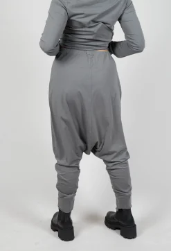 Rundholz Black Label Trousers^Drop Crotch Trousers with Exposed Seams in Rock