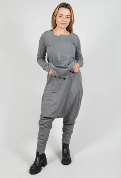Rundholz Black Label Trousers^Drop Crotch Trousers with Exposed Seams in Rock