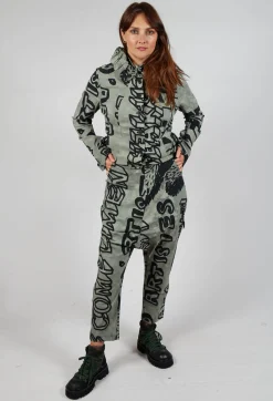 Rundholz Black Label Trousers^Drop Crotch Trousers with Tapered Leg in Defender Big Print