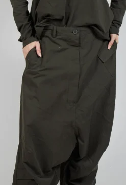 Rundholz Black Label Trousers^Drop Crotch Utility Trousers in Camp