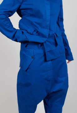 Rundholz Dip Trousers^Drop-Crotch Cotton Trousers with Belt Loops in Royal