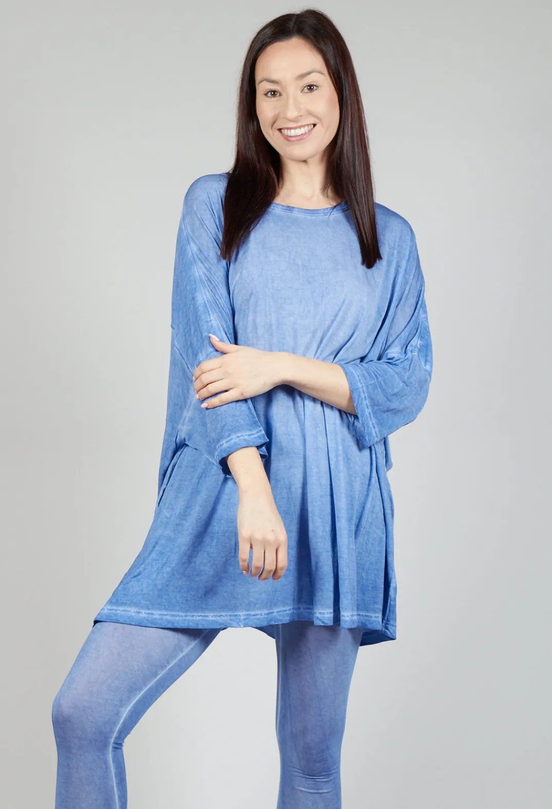 Rundholz Mainline Tops^Drop-Shoulder Flow Blouse in Enzian 50% Cloud