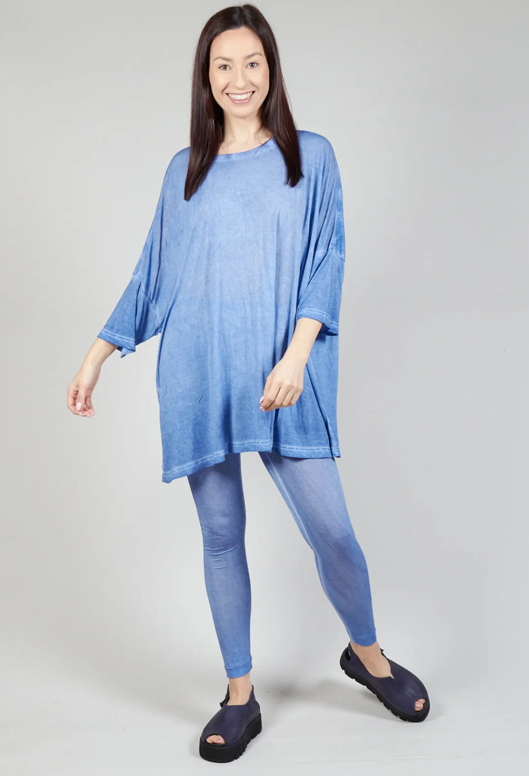 Rundholz Mainline Tops^Drop-Shoulder Flow Blouse in Enzian 50% Cloud