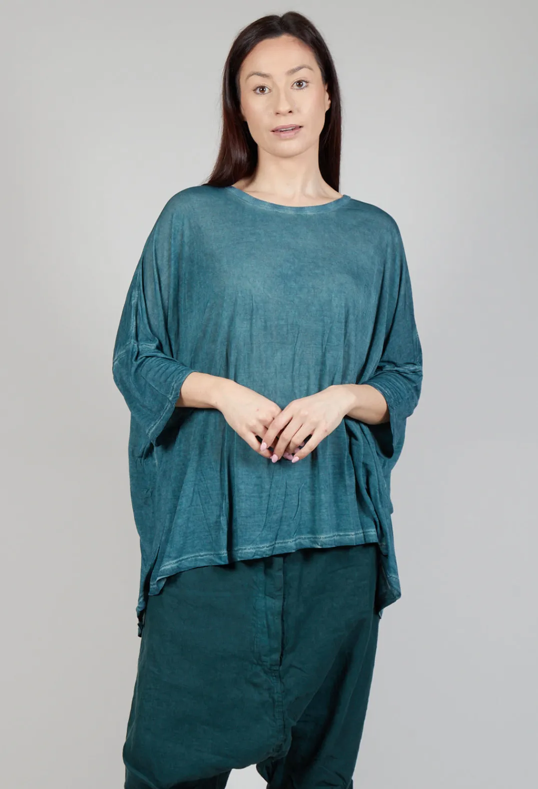 Rundholz Mainline Tops^Drop-Shoulder Flow Blouse in Tulip Cloud