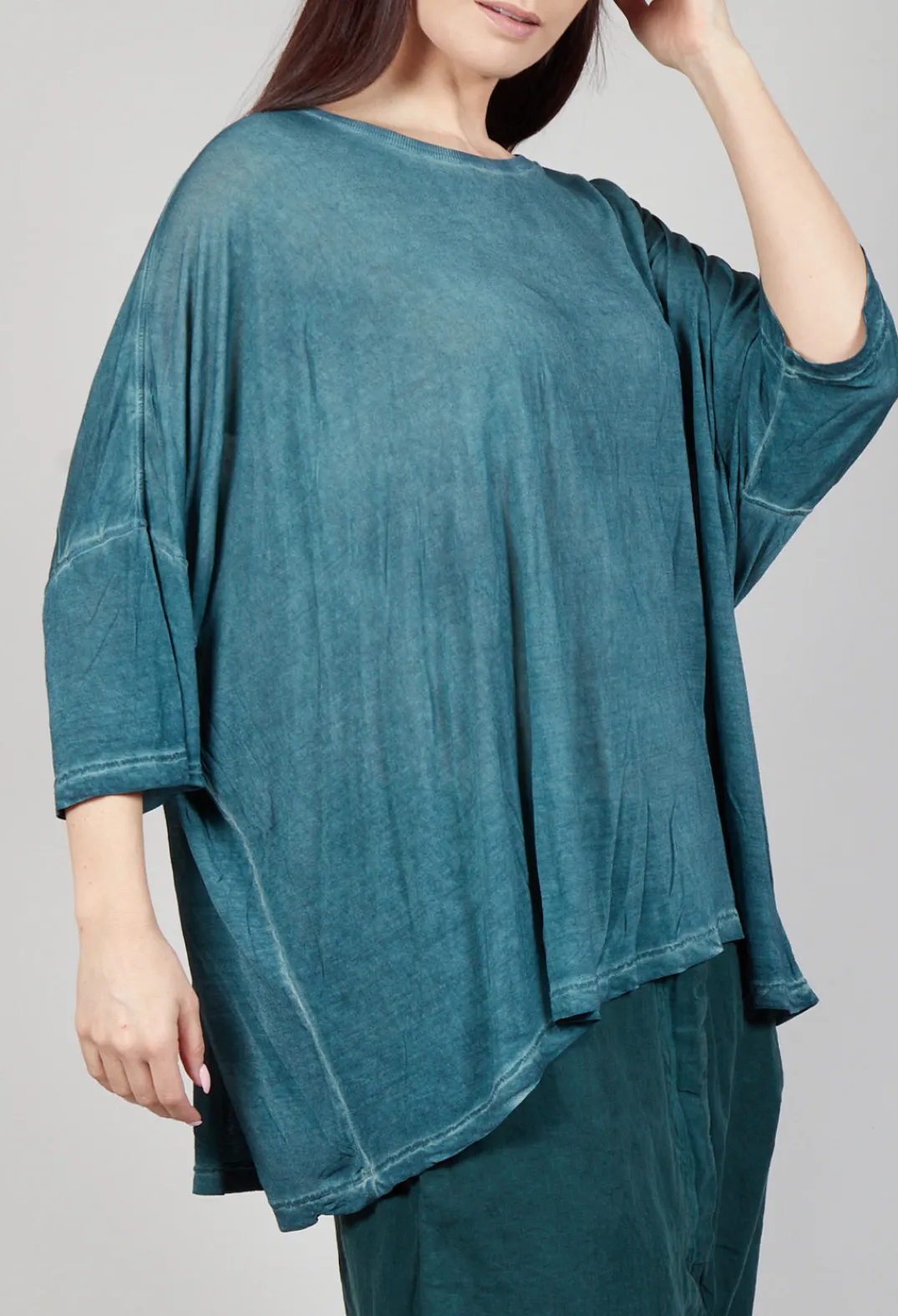 Rundholz Mainline Tops^Drop-Shoulder Flow Blouse in Tulip Cloud