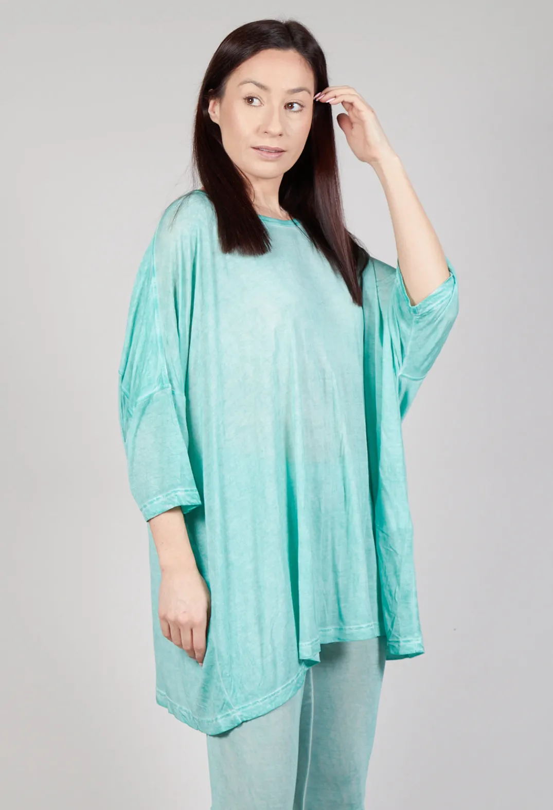 Rundholz Mainline Tops^Drop-Shoulder Flow Blouse in Tulip 50% Cloud