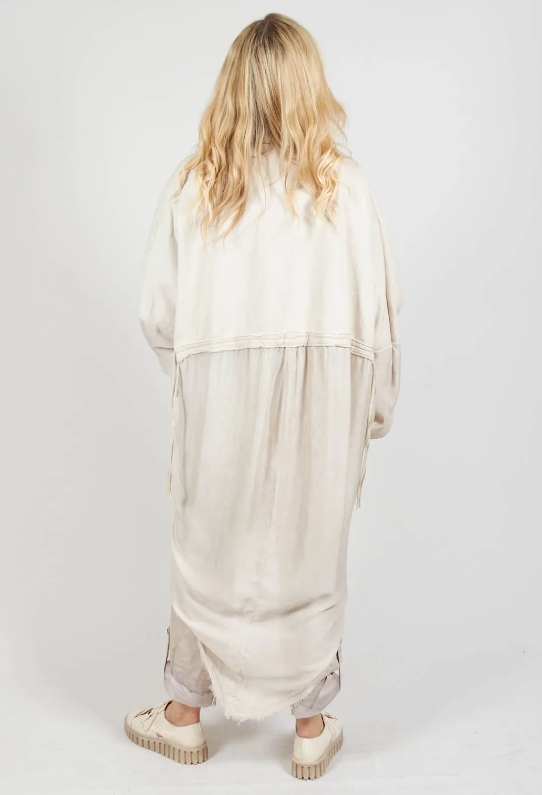 Sanctamuerte Cardigans^Dual Fabric Cardigan in Gesso