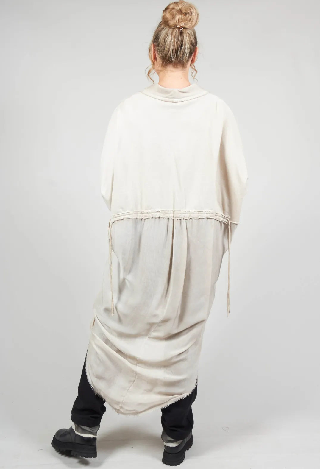 Sanctamuerte Cardigans^Dual Fabric Cardigan in Gesso