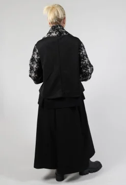 Moyuru Coats^Dual Fabric Jacket in Black