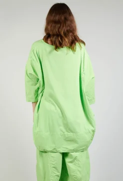 Rundholz Black Label Tops^Dual Fabric Relaxed Fit T Shirt in Lime