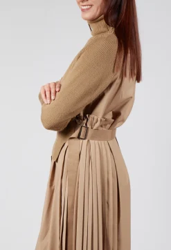 Mei Meij Dresses^Dual Jumper Shirt Dress in Camel