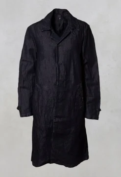 Apuntob Coats^Duster Coat in Indigo