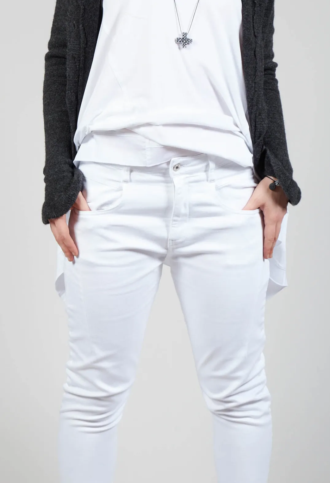 Pluslavie Jeans^Easy Jeans in White