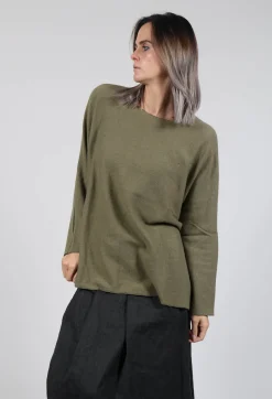 Album Di Famiglia Knitwear|Jumpers^Easy Jumper WS in Olive