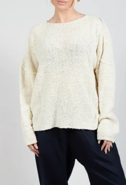 La Vaca Loca Tops^Edad Knitted Jumper in Grandpa Ecru