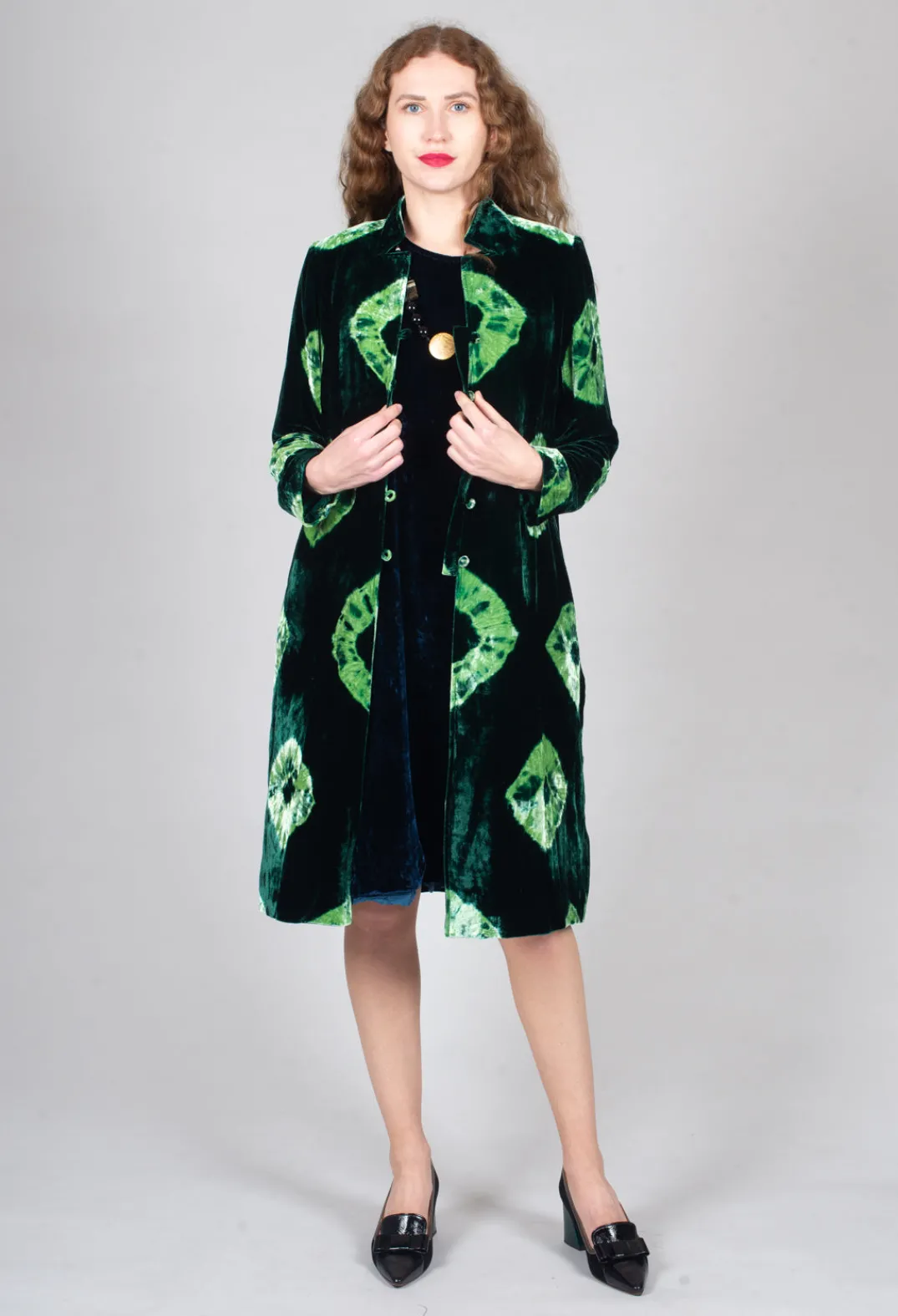 Bianco Levrin Coats^Edda Coat in Tiedye Green