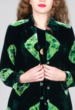 Bianco Levrin Coats^Edda Coat in Tiedye Green