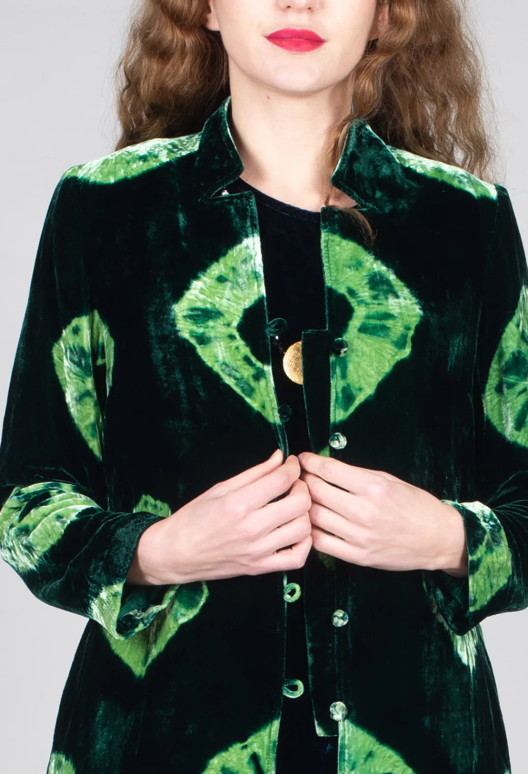 Bianco Levrin Coats^Edda Coat in Tiedye Green