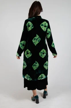Bianco Levrin Coats^Edda Coat in Tiedye Green