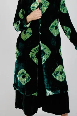 Bianco Levrin Coats^Edda Coat in Tiedye Green