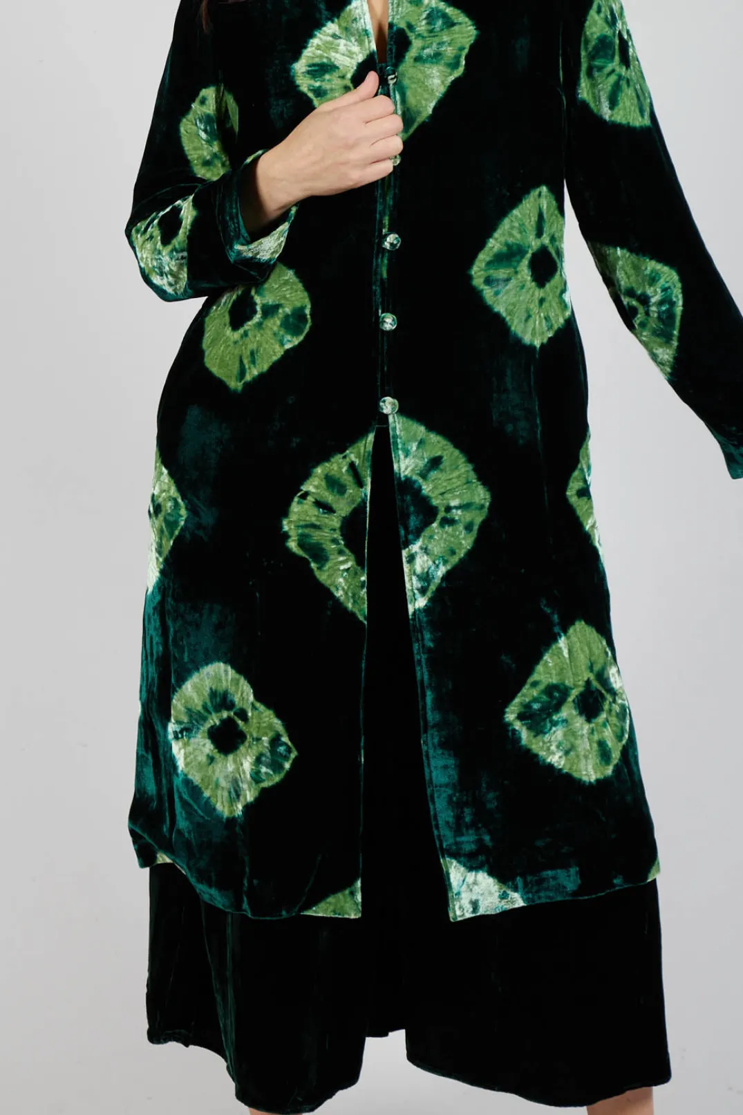 Bianco Levrin Coats^Edda Coat in Tiedye Green