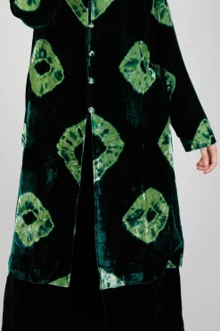 Bianco Levrin Coats^Edda Coat in Tiedye Green