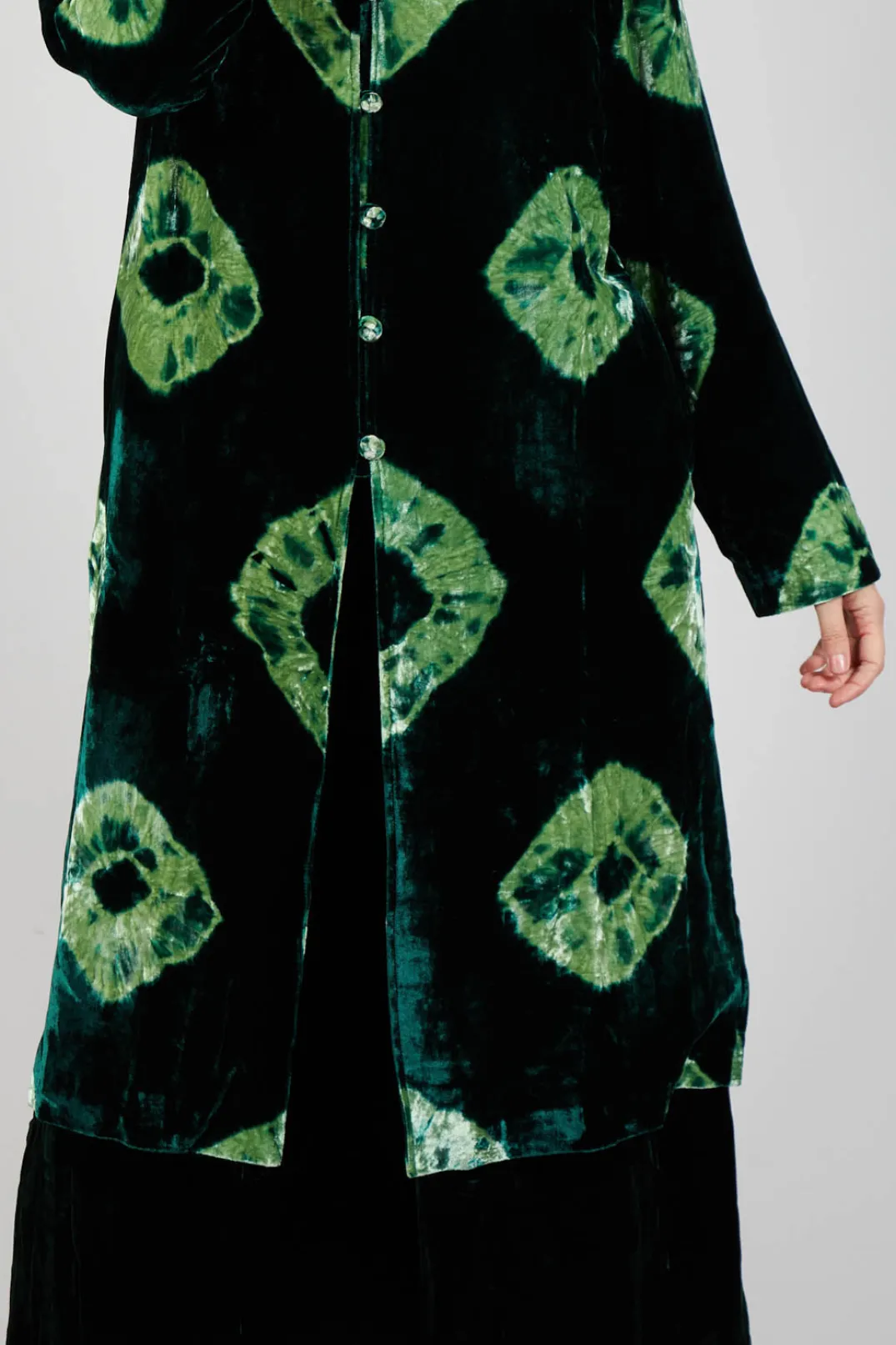 Bianco Levrin Coats^Edda Coat in Tiedye Green