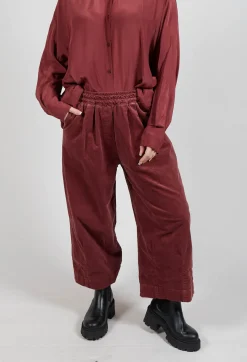 Amici Trousers^Elasticated Culottes in Intense Rust