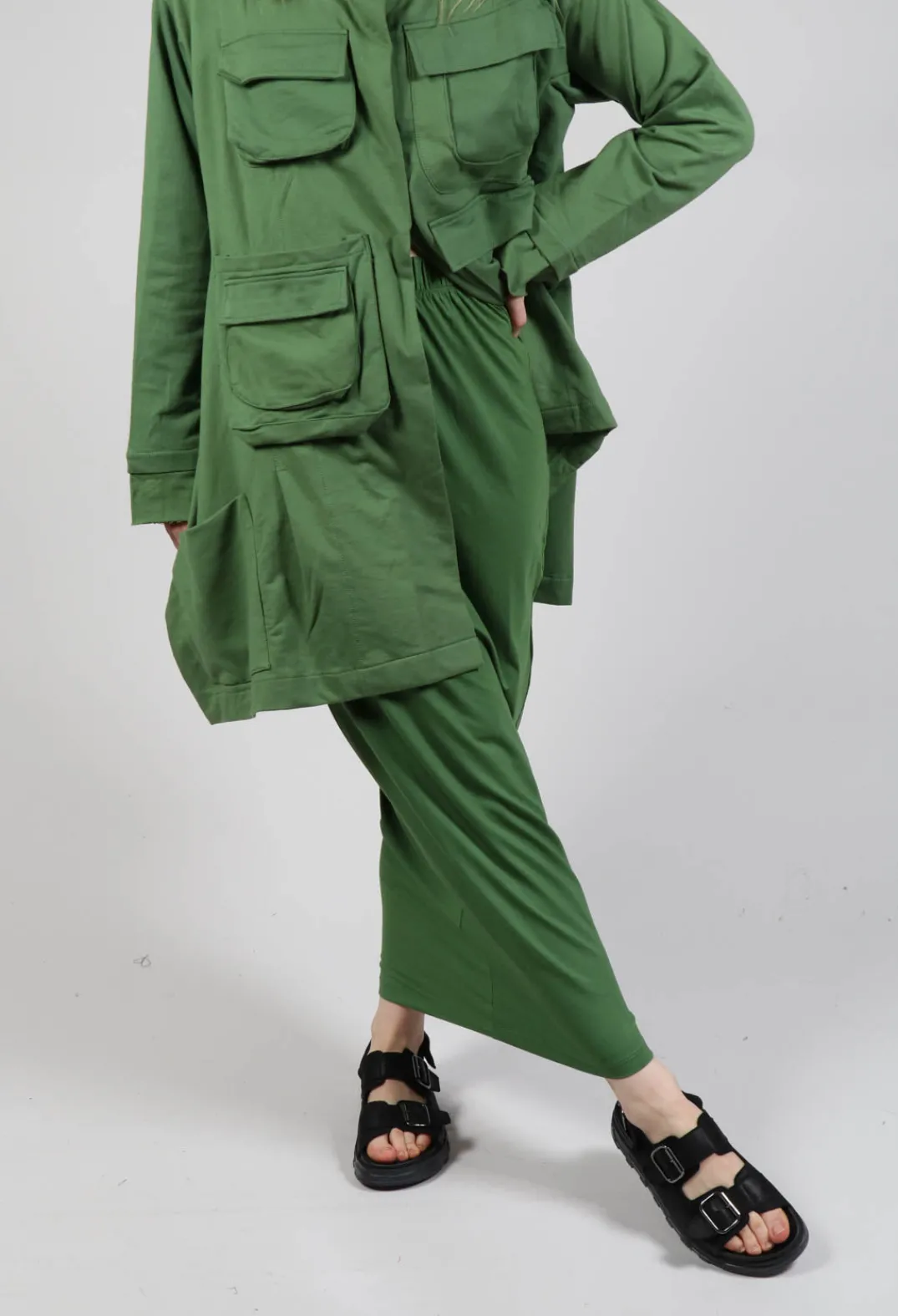 Bread and Butter Skirts^Elasticated Jersey Skirt in Green