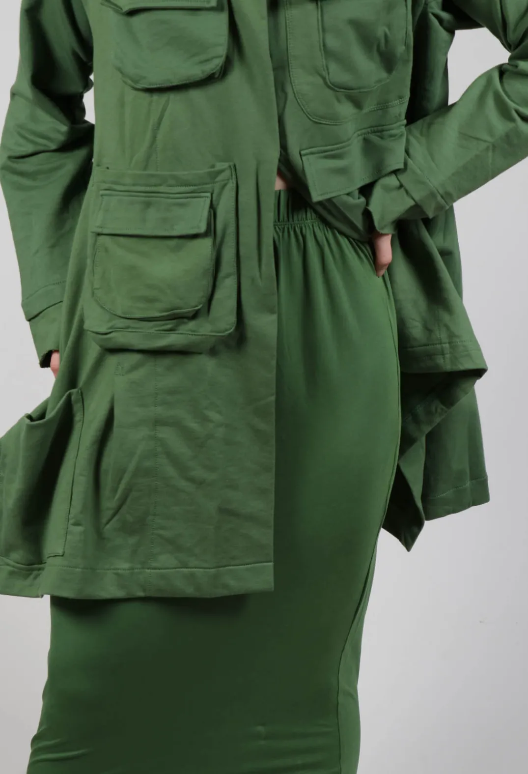 Bread and Butter Skirts^Elasticated Jersey Skirt in Green