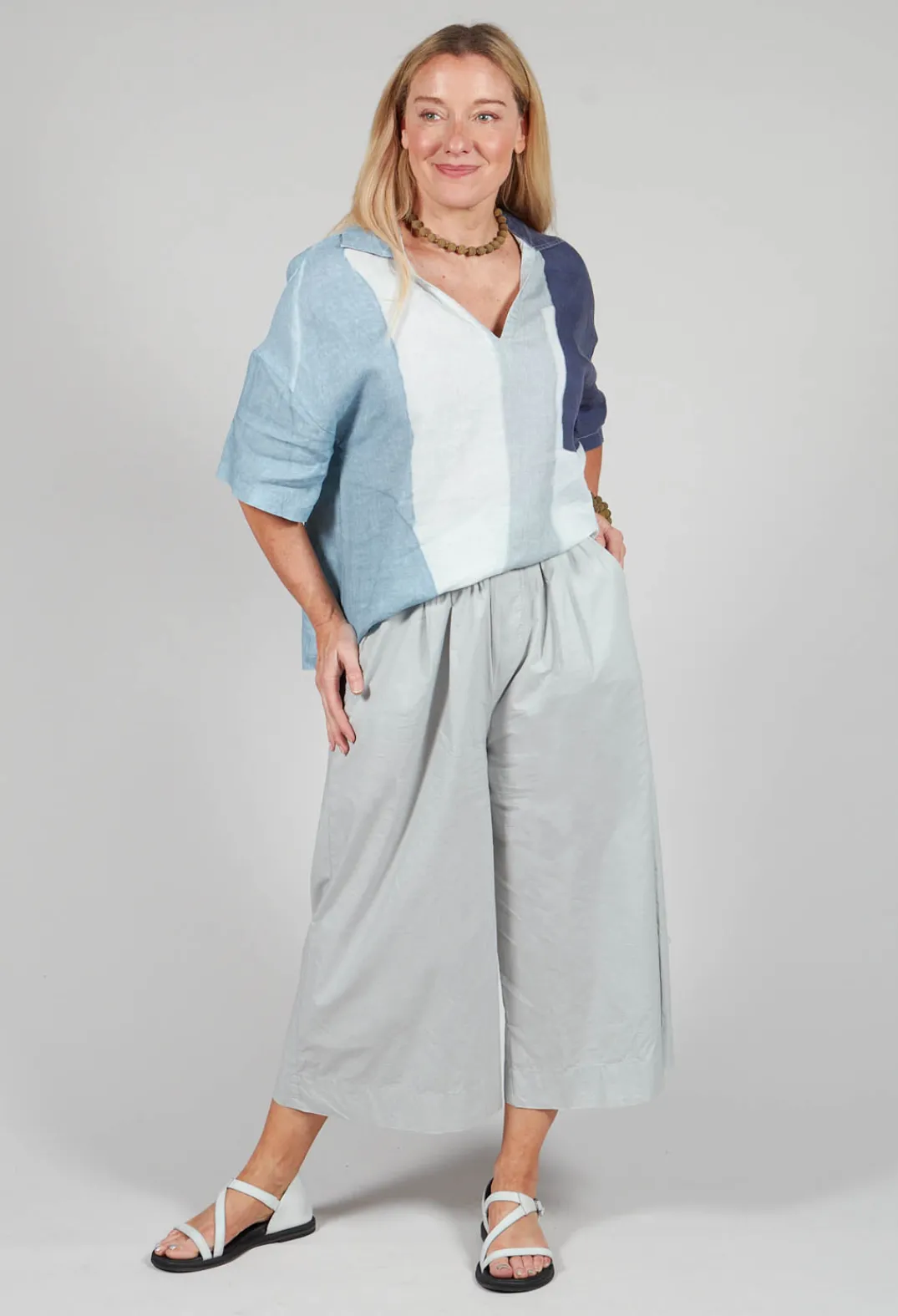 Amici Trousers^Elasticated Waist Trousers in Oyster Grey