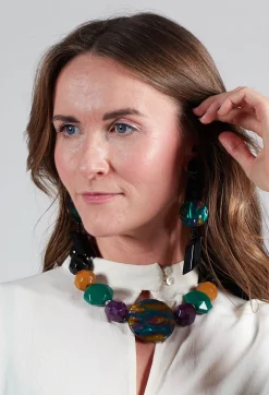 Angela Caputi Earrings^Element Clip Earrings in Perseo