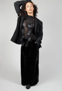 Marc Point Jackets^Embroidered Tie Shoulder Blazer in Black