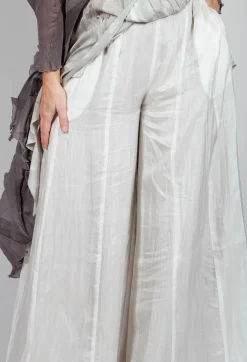 Bianco Levrin Trousers^Emma Pants Reversible in Plain Cream