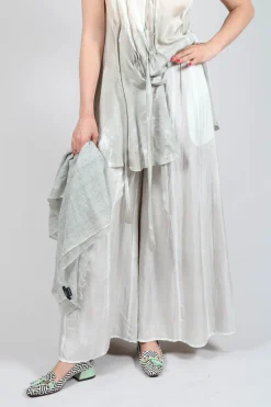 Bianco Levrin Trousers^Emma Pants Reversible in Plain Cream