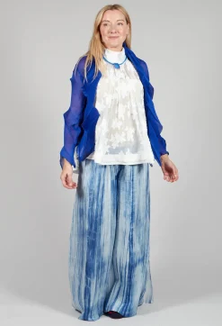 Bianco Levrin Trousers^Emma Reversible Pants in Blue