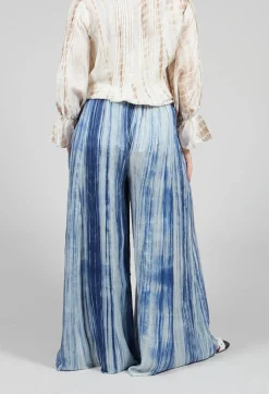 Bianco Levrin Trousers^Emma Reversible Pants in Blue