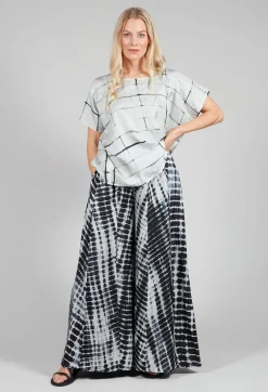 Bianco Levrin Trousers^Emma Reversible Pants in Crocodise Black