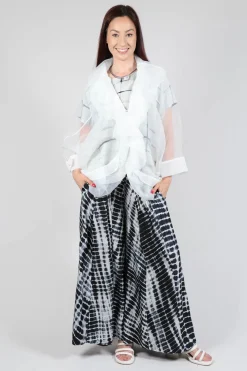 Bianco Levrin Trousers^Emma Reversible Pants in Crocodise Black