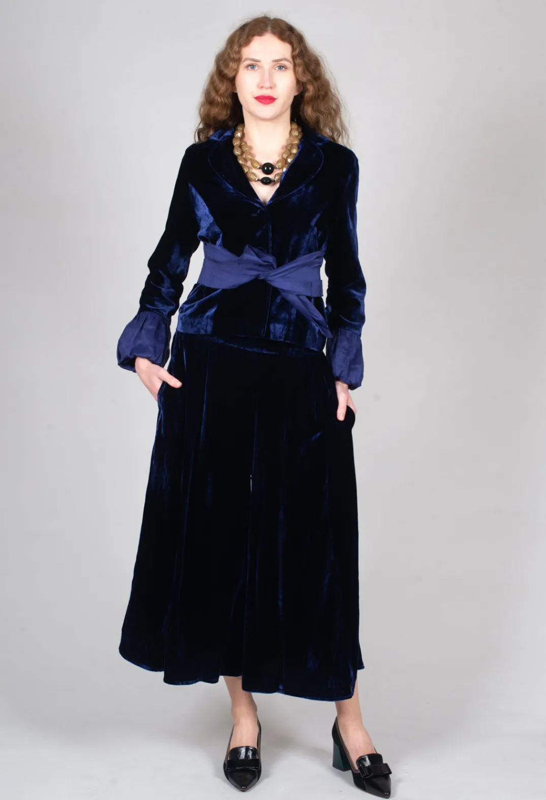 Bianco Levrin Trousers^Emma Trousers in Blue
