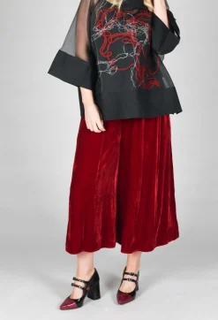 Bianco Levrin Trousers^Emma Trousers in Red